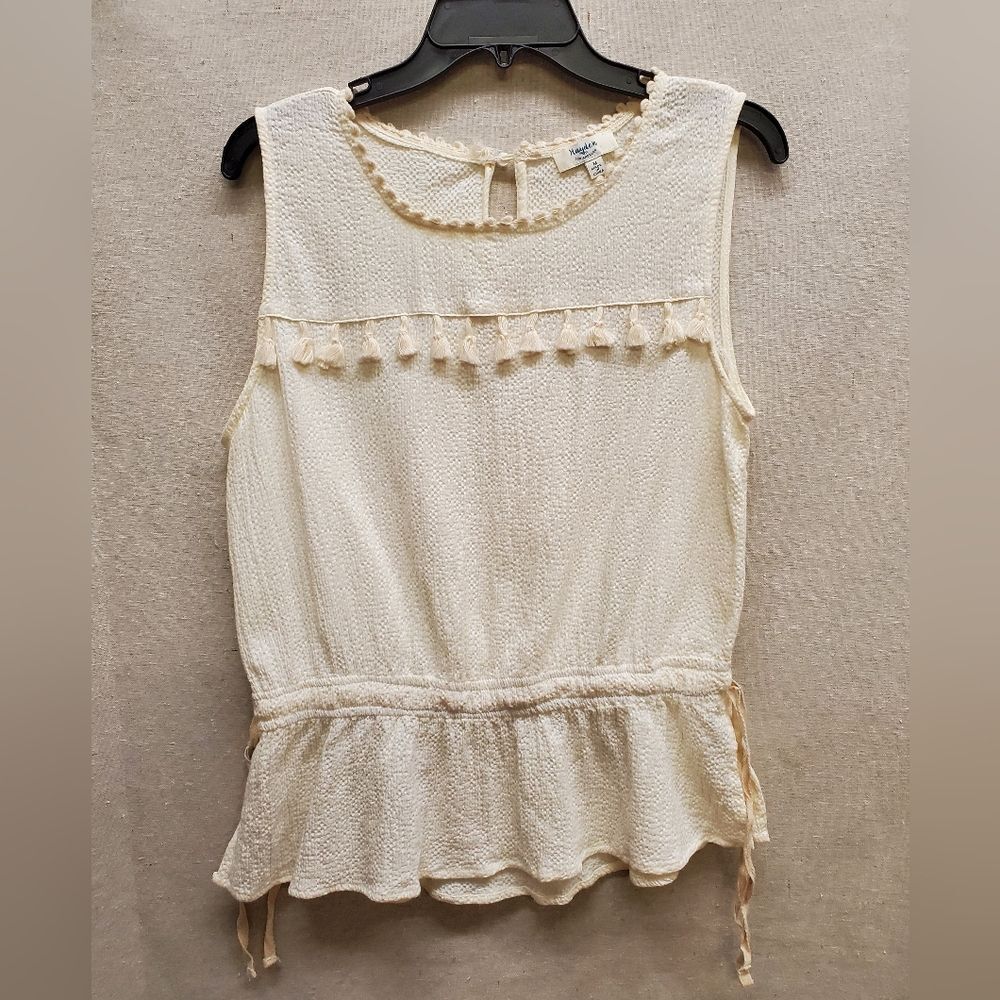 Hayden Los Angeles Tassel Cotton Top in Size M
